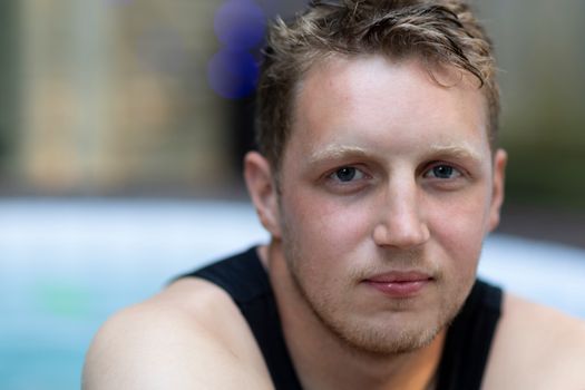 Man in Black Tank Top