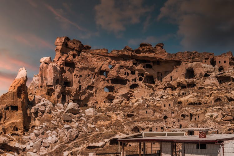 City Carved Into Cliff Side