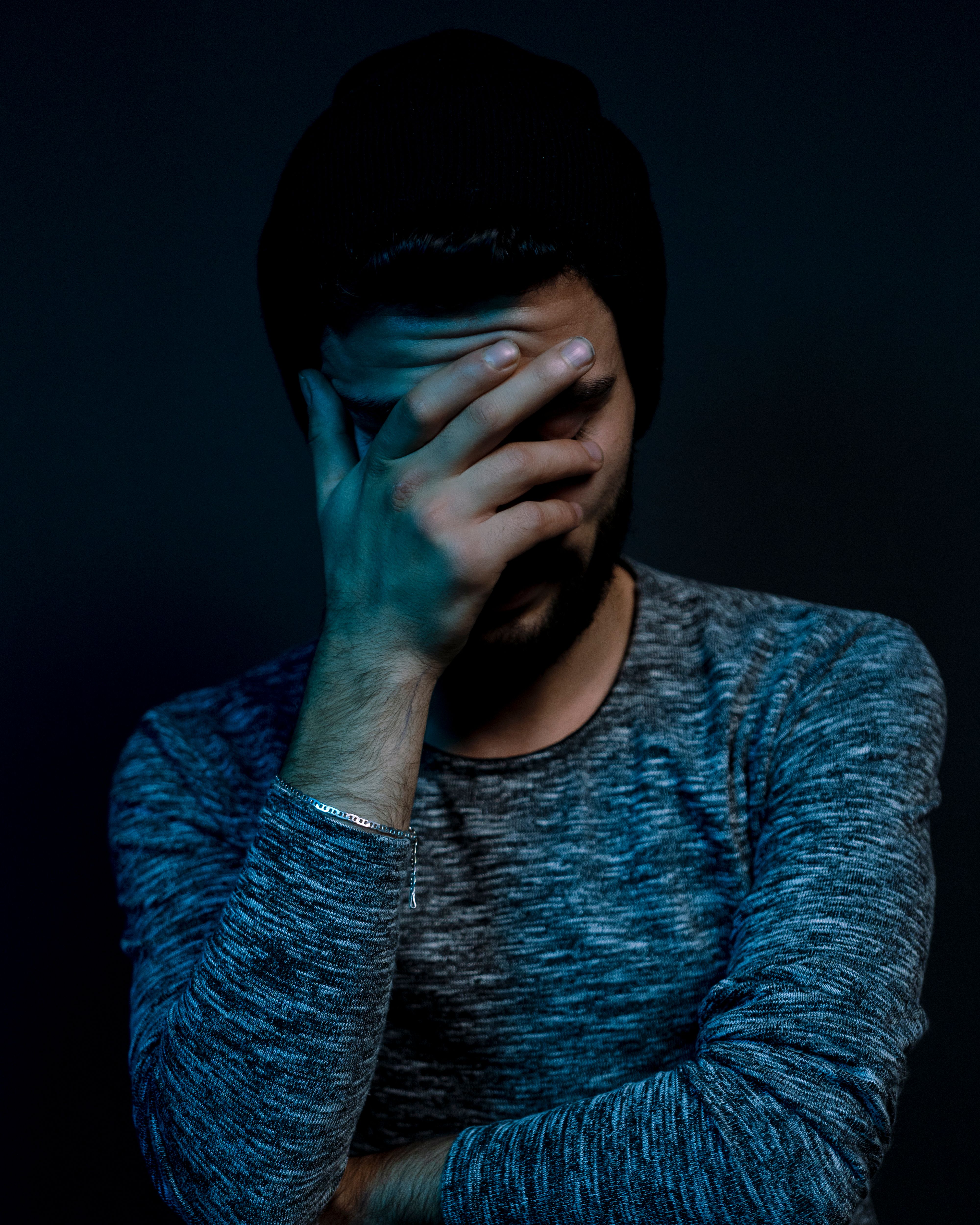 Man Covering His Face · Free Stock Photo