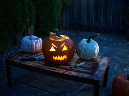 Gratuit Photos gratuites de citrouille d'Halloween, citrouille sculptée, effrayant Photos