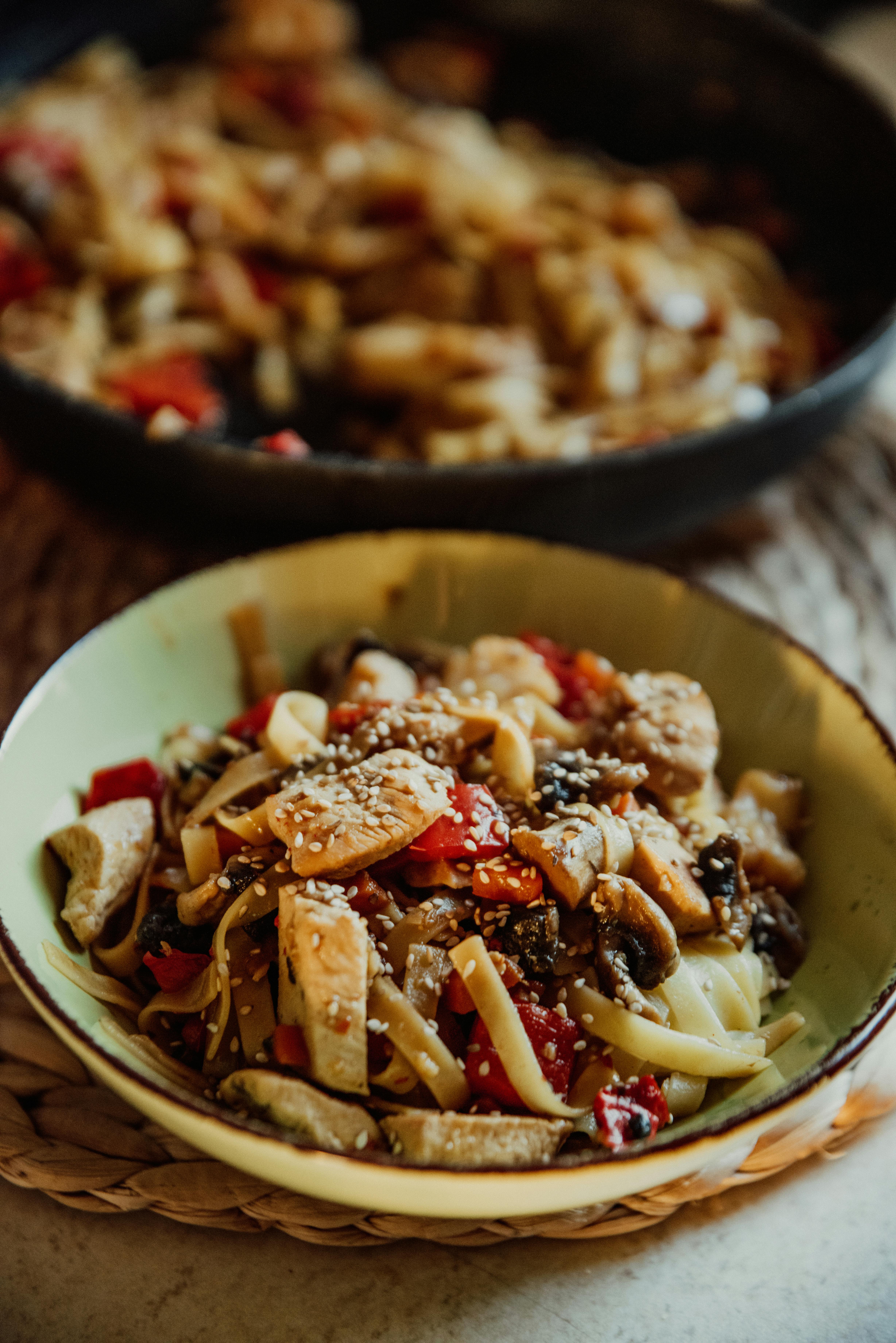noodle dish in a bowl