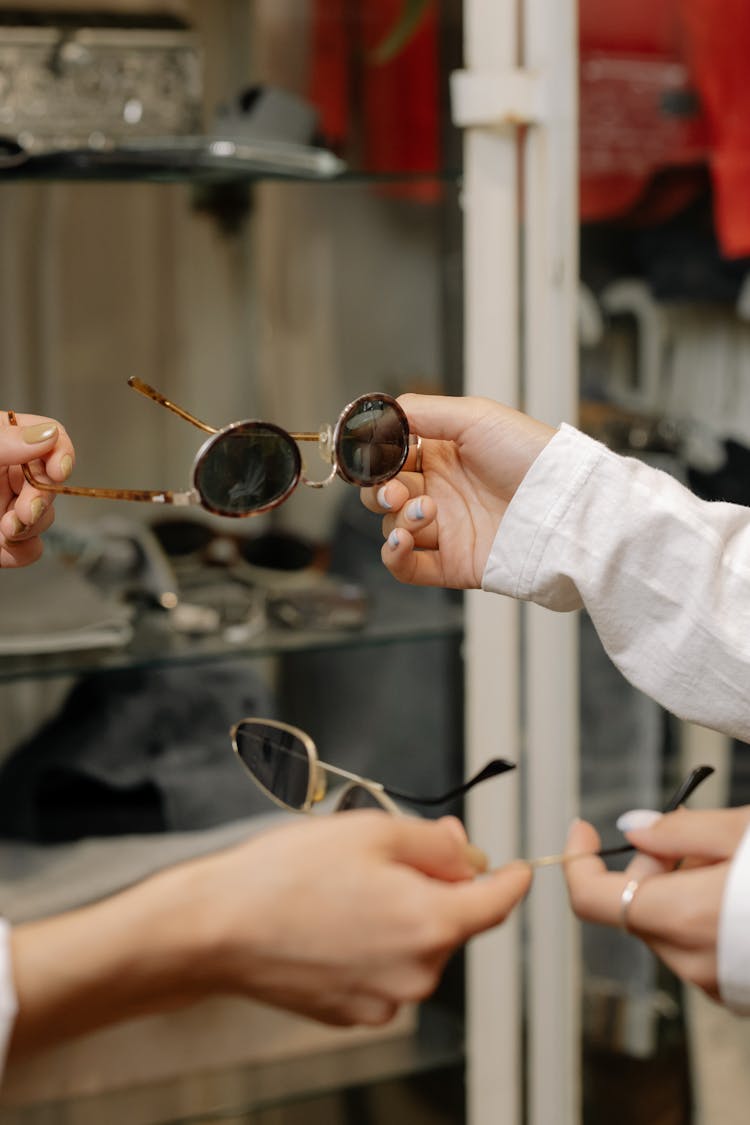 People Shopping For Sunglasses