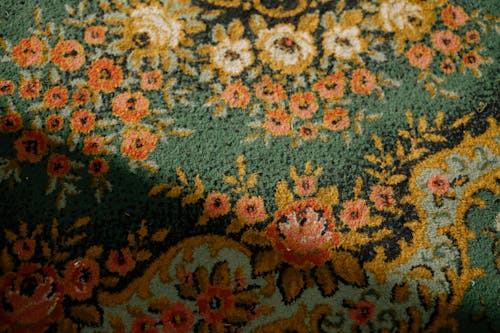 Free Close-Up Shot of Print on Carpet Stock Photo