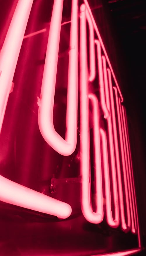 Free Red Neon Light Tubes Stock Photo