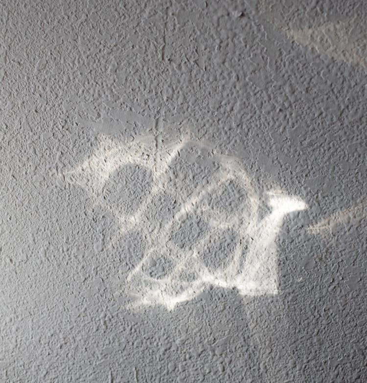 White Chalk Drawing On Gray Uneven Surface