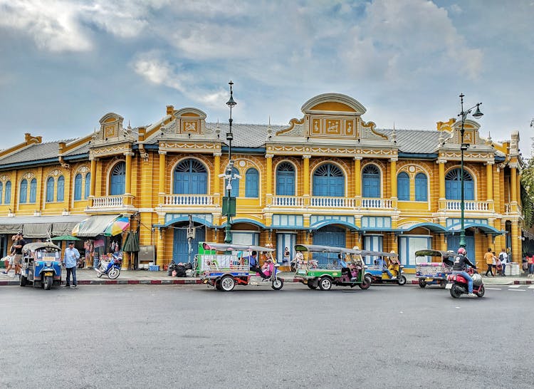 Colorful Buildings In Sanam Luang Park In Thailand