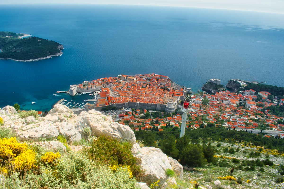 Altstadt von Dubrovnik mit roten Dächern