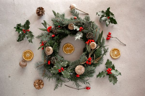 Christmas wreath food activity