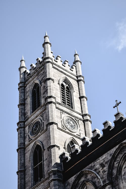 Tower of Notre-Dame Basilica in Montreal, Canada
