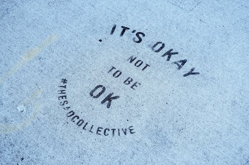 Free Inspirational Message on Blue Concrete Pavement Stock Photo