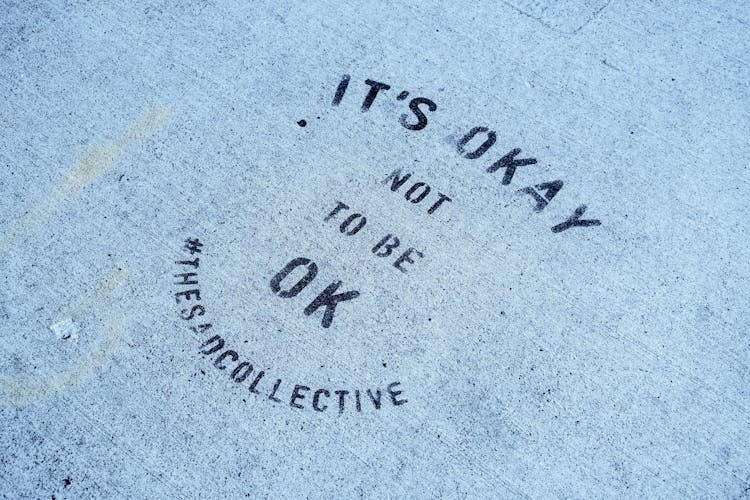 Inspirational Message On Blue Concrete Pavement