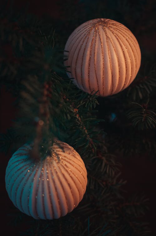 A Close-Up Shot of Christmas Balls