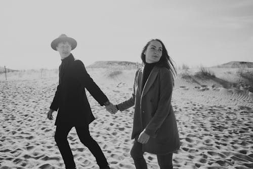 Couple Walking in the Desert