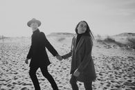 Couple Walking in the Desert
