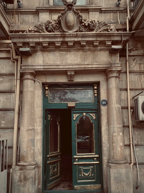 Green Door Entrance to a Tenement House 