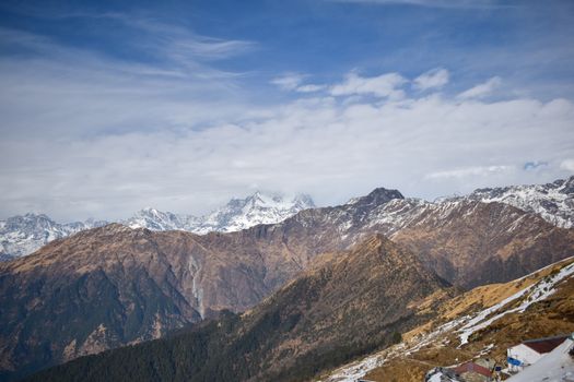 Clouds over Peaks in Mountains
