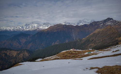 Mountain Range in Winter