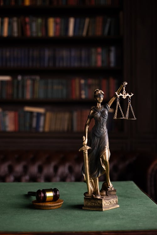 Free Lady Justice and a Gavel Stock Photo