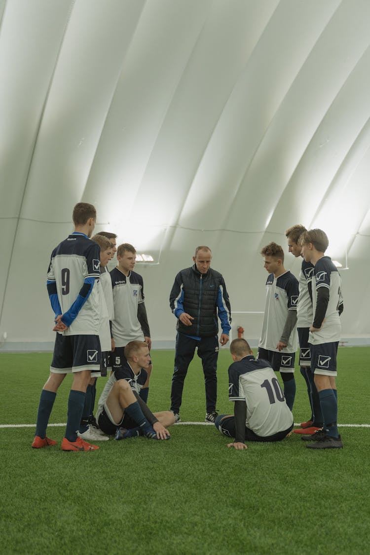 A Coach Talking To His Team