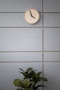 Round White Analog Wall Clock