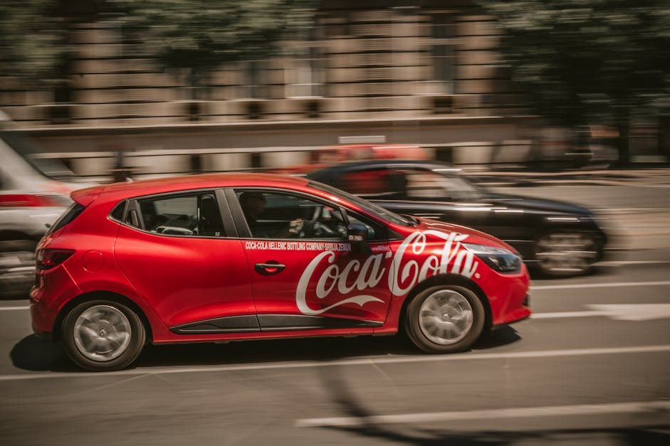 Free stock photo of car, coca cola, paning