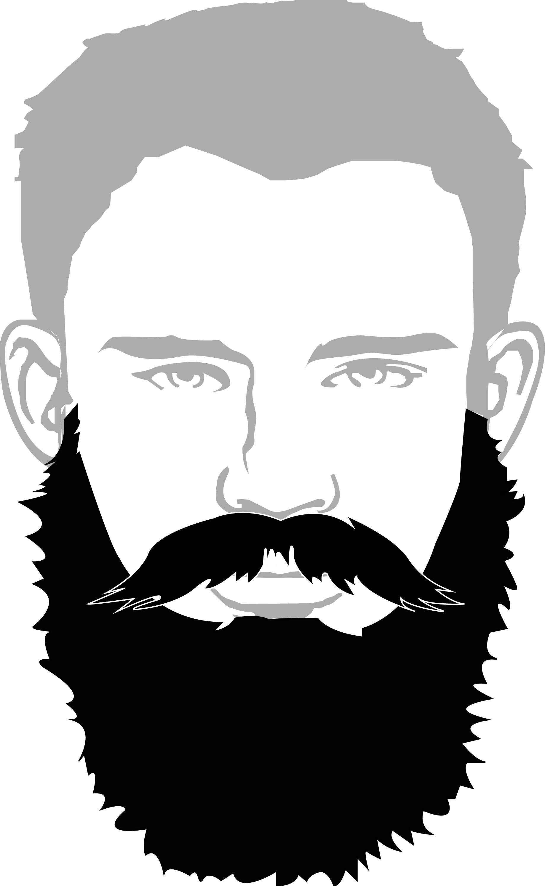 Sketch bear with a beard hand drawn doodle style Vector Image