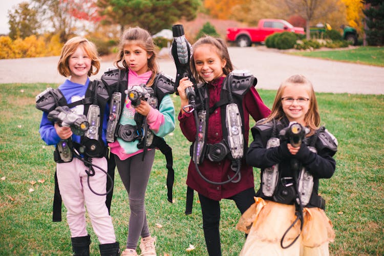 Children Playing Laser Tag