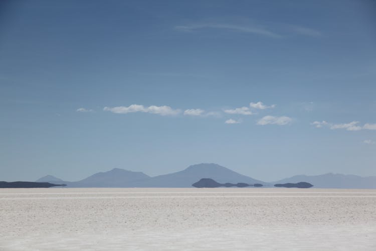 White Sand Under Blue Sky