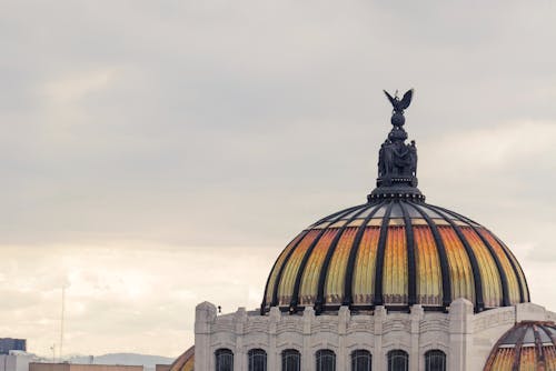 Black and Yellow Dome Building