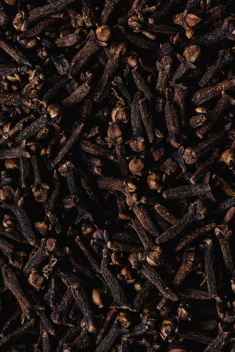 Whole dried cloves and nutmeg