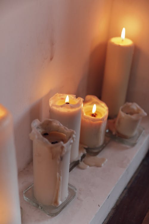 A Close-Up Shot of Lighted Candles