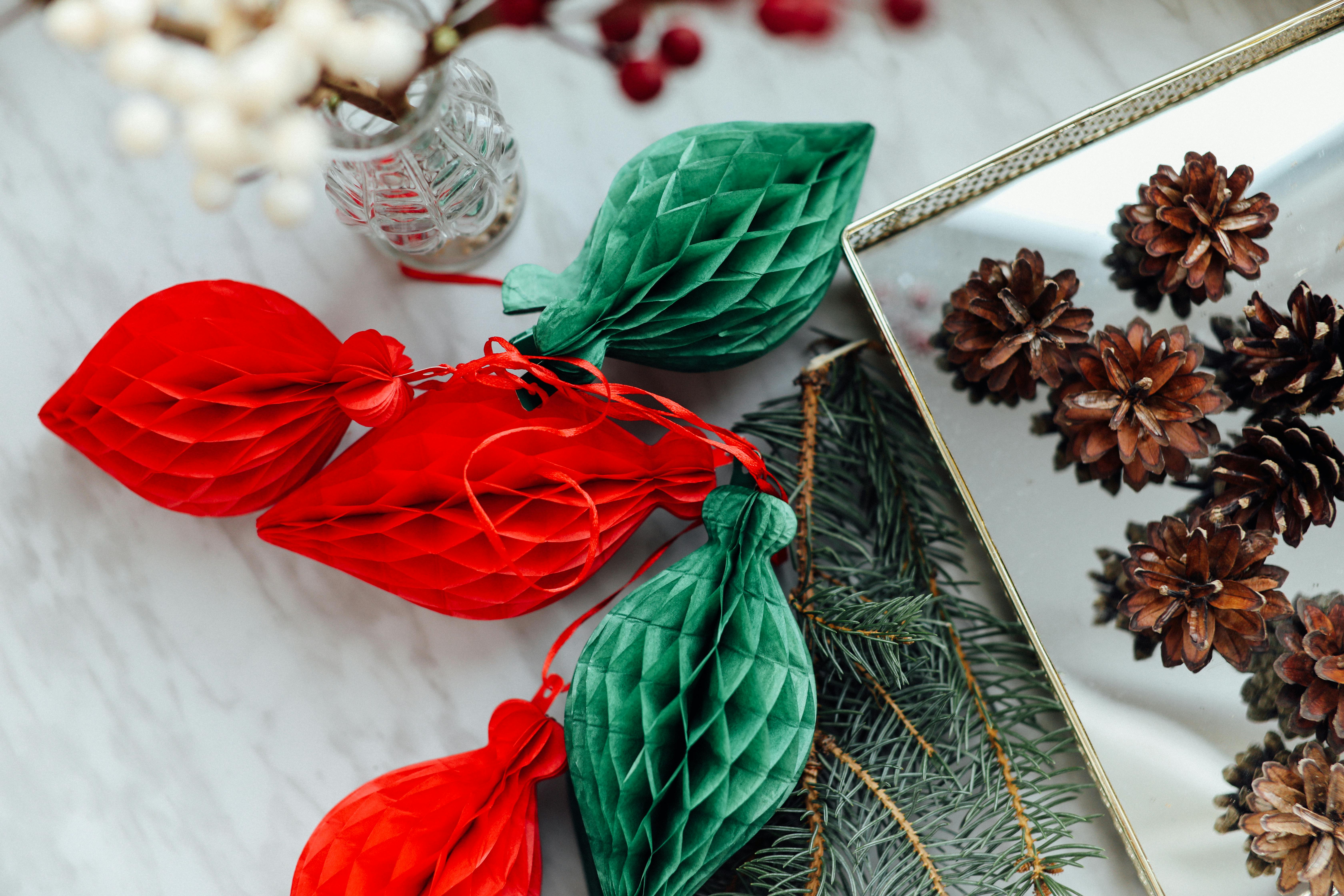 Red And Green Christmas Ornaments · Free Stock Photo