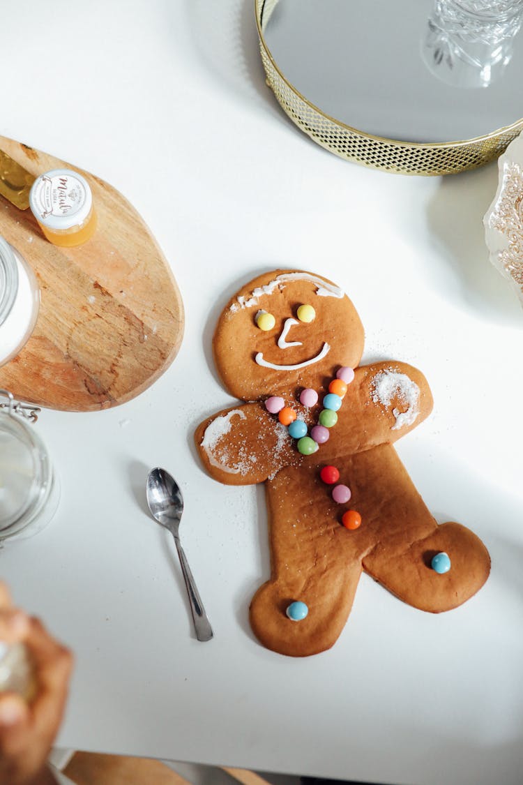 Brown Cookie On White Table