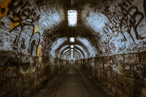 Free Tunnel With Lights Stock Photo