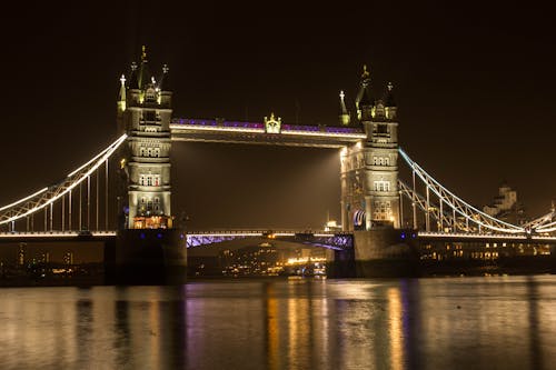 Free 倫敦, 吊桥, 在晚上 的 免费素材图片 Stock Photo