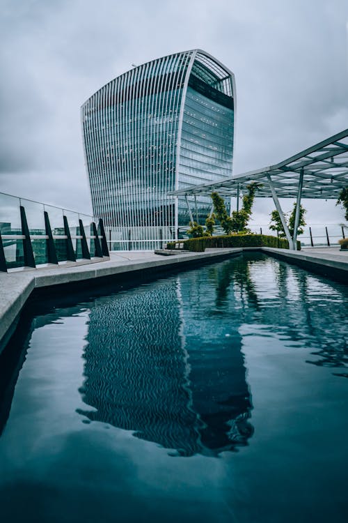 A Swimming Pool Near the Building