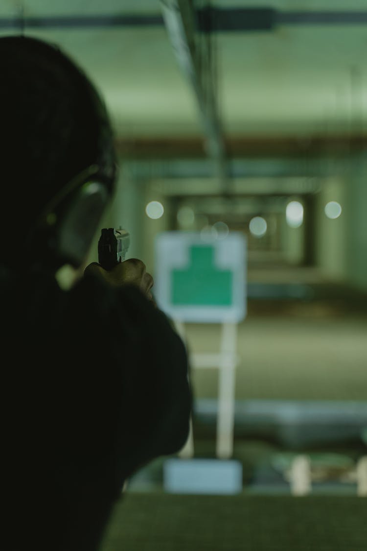 Person In A Shooting Range 