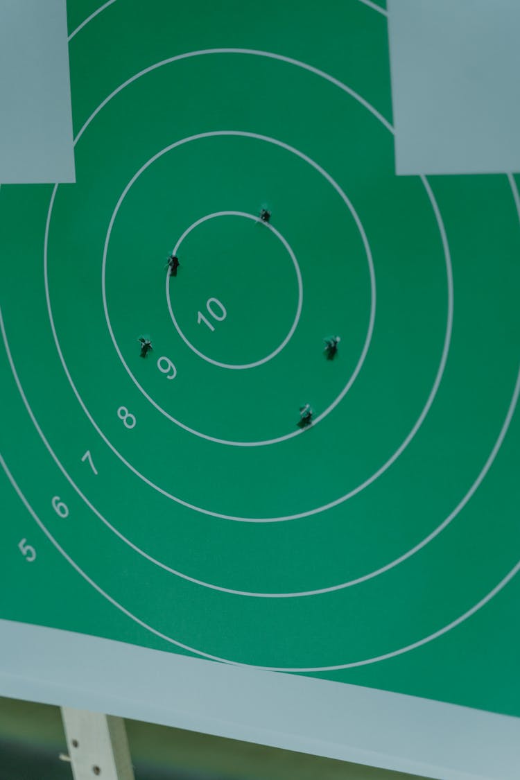  Shooting Target With Bullet Shots 