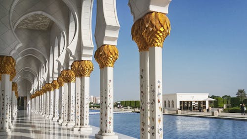 Columns in The Sheikh Zayed Grand Mosque