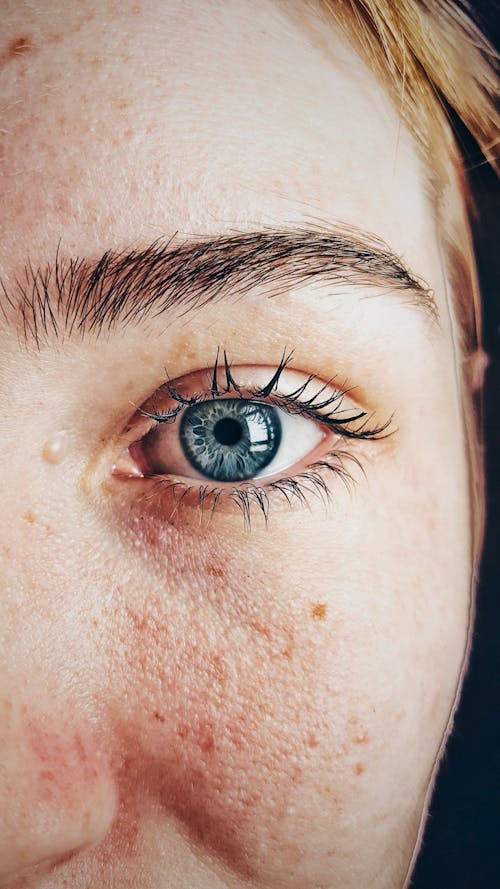 Free Person Showing Left Eye Stock Photo