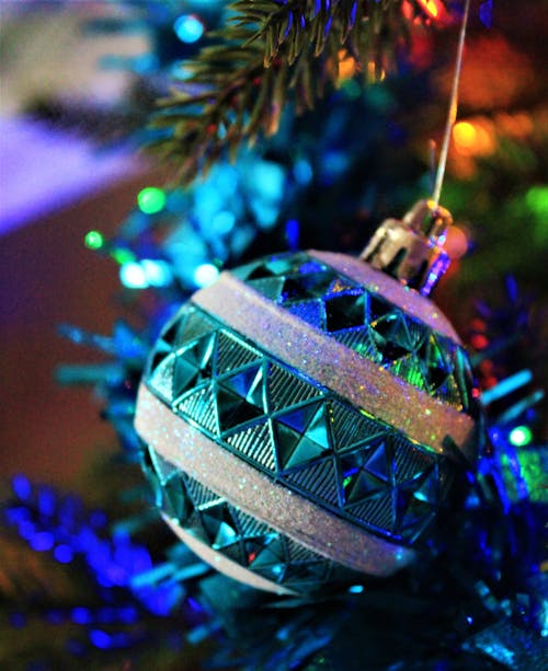 Green and Blue Christmas Tree Ornament