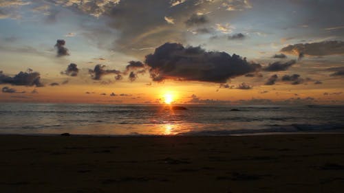 Ilmainen kuvapankkikuva tunnisteilla auringonlasku, hiekkaranta, horisontti Kuvapankkikuva