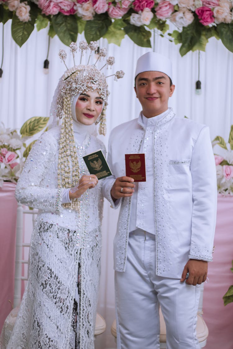 Portrait Of An Indonesian Bride And Groom