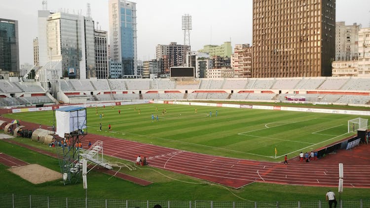 Players On Football Pitch