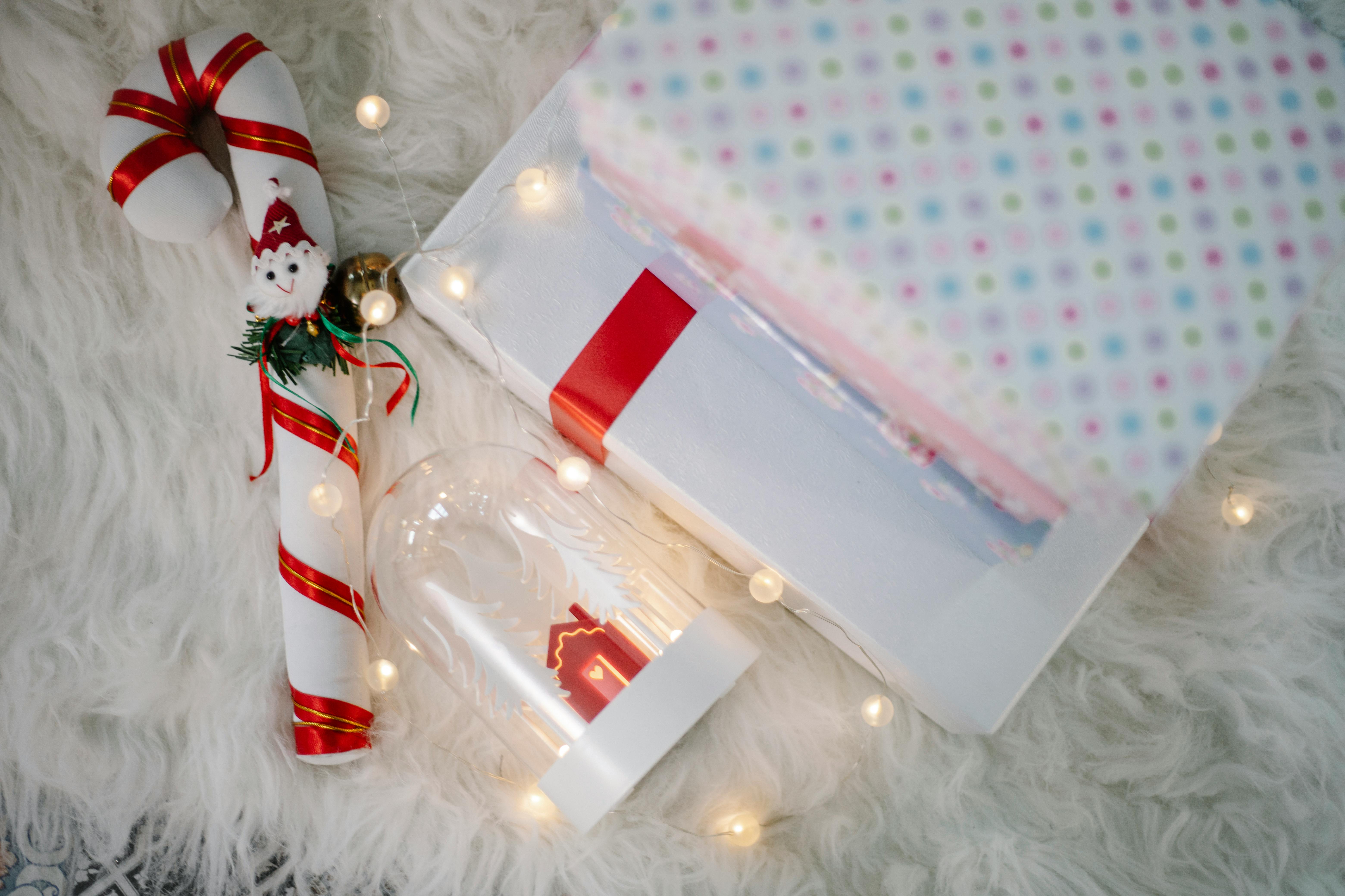 christmas gift boxes and decorations