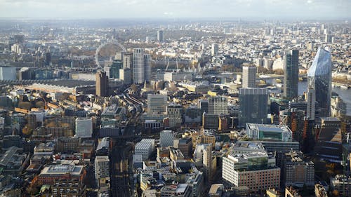 Aerial View of City Buildings