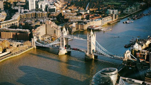 
An Aerial Shot of the Tower Bridge in United Kingdom