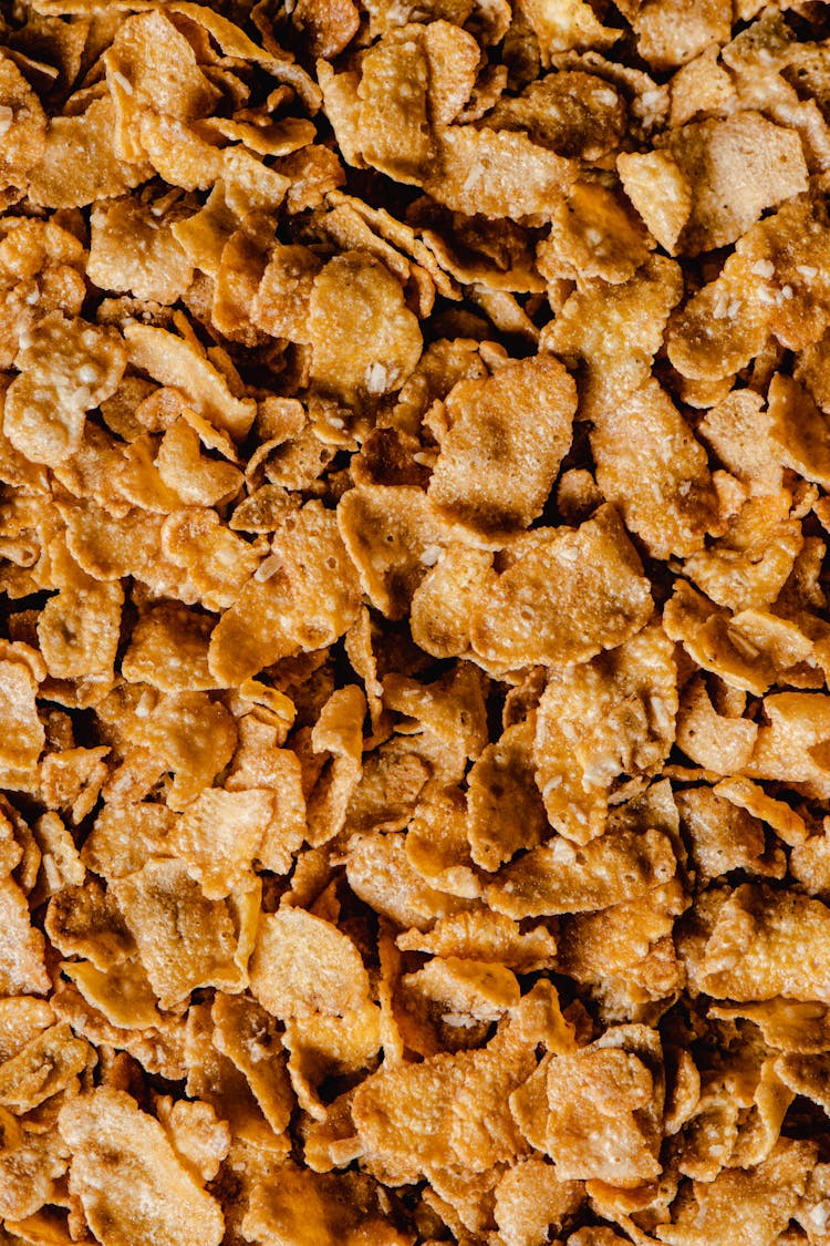 Bulk Of Brown Cereal Flakes