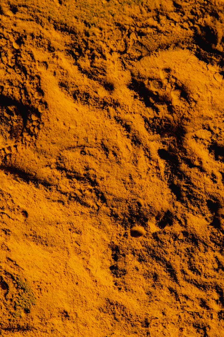 Close-Up Shot Of Turmeric Powder 