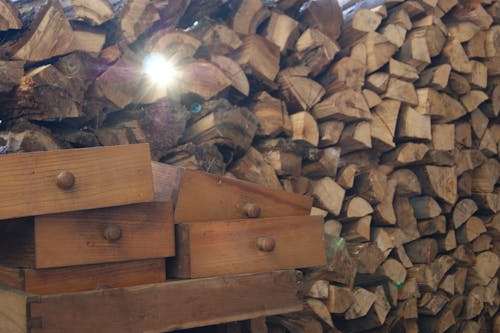 Free stock photo of boxes, chopped wood, dust Stock Photo